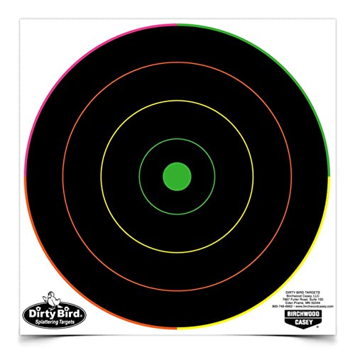 Dirty Bird 8" Paper Bullseye Shooting Targets - Multi-Color