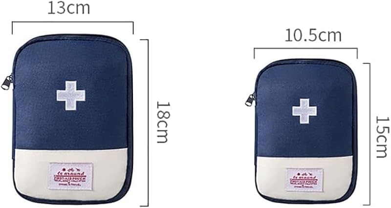 Compact Pink First Aid Bag - Empty Medical Pouch for Travel