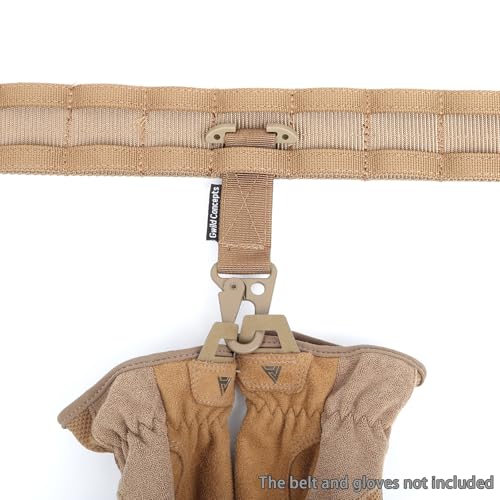 Tactical MOLLE Glove Hanger & Gear Clip with HK Snap Hook - Coyote Brown