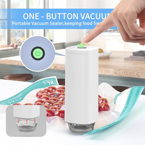 CABIBOX Handheld Vacuum Sealer Pump for Food Storage - Portable, Automatic Food Vacuum Pump