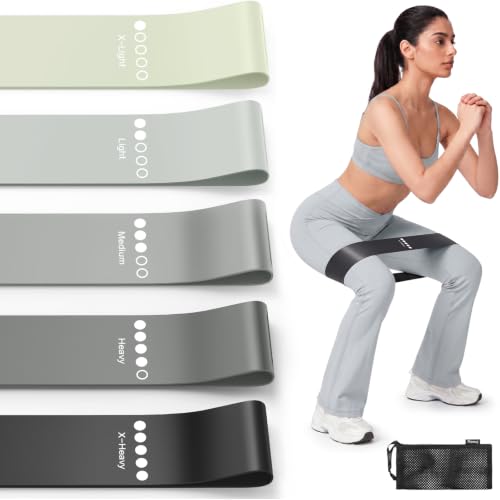 5-Pack Resistance Bands Set for Strength Training - Gray