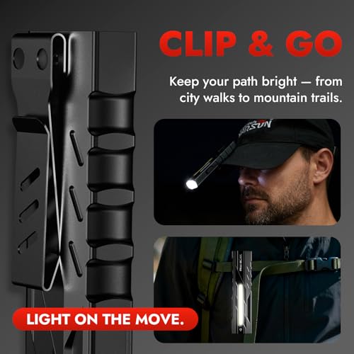 WARSUN T9PRO Rechargeable 1500 Lumen Pocket Flashlight with Magnetic Base