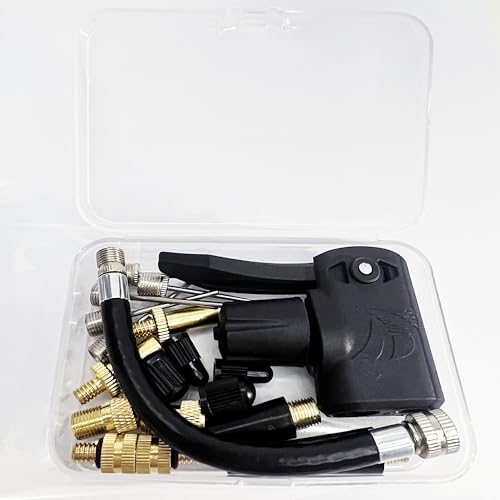 Bicycle Valve Adapter Set with Presta & Schrader Valves - 19 Pieces