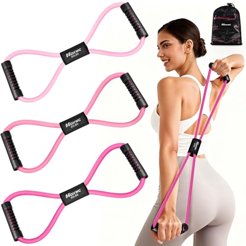 Figure 8 Resistance Band with Handles - 1-Pink
