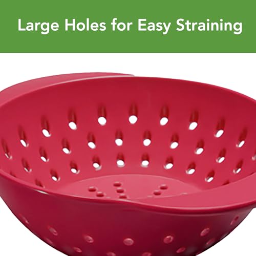 Mini Berry Colander Strainer - Cayenne Red, BPA-Free Melamine