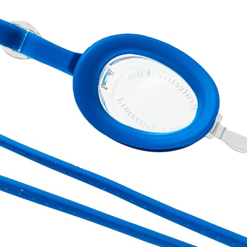 Shark Youth Swim Goggles - Blue Kids Swimming Goggles with Anti-Fog & UV Lens