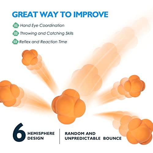 Reaction Balls for Agility Training - Orange, 1-Pack