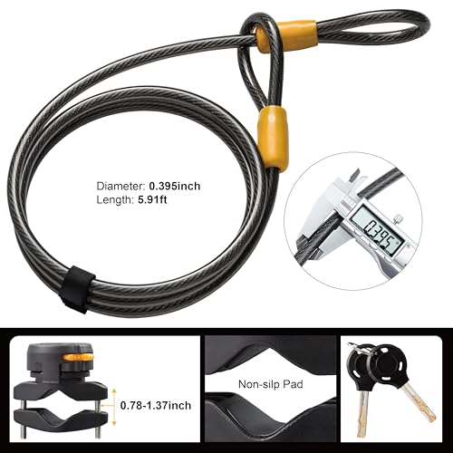 Heavy Duty Bicycle U Lock with Cable - Secure Bike Lock for Road, Mountain & Electric Bikes