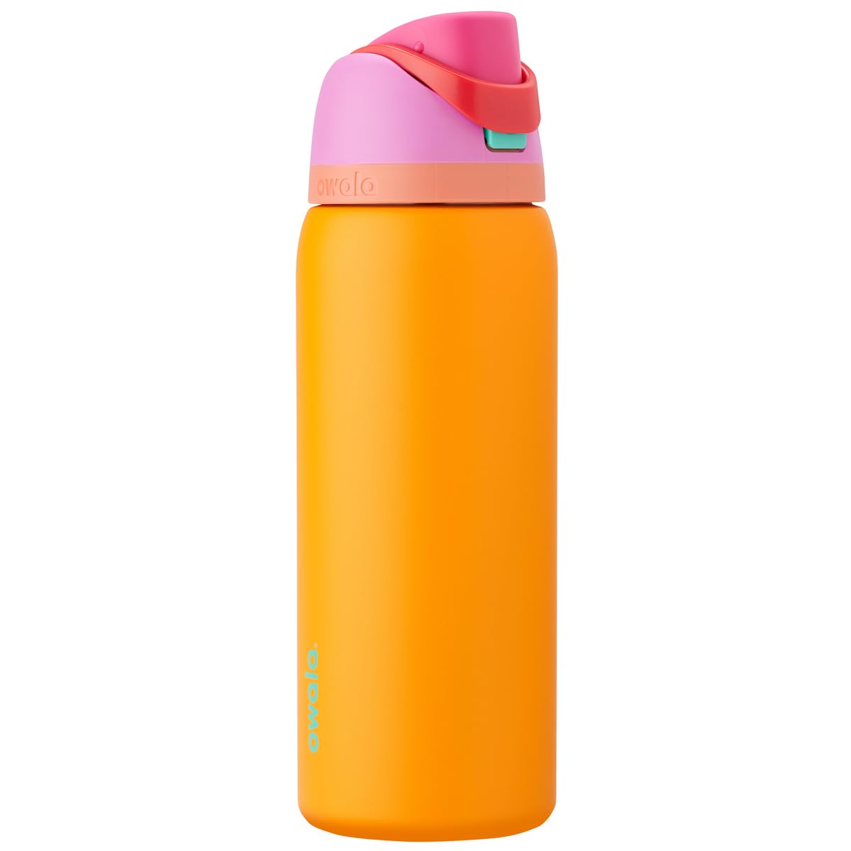 Owala FreeSip Insulated Stainless Steel Water Bottle with Straw for Sports and Travel, BPA-Free, 32-oz, Orchid/Orange (Tropical)