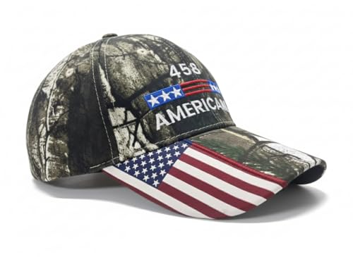 Patriotic Camo Baseball Cap - Adjustable American Flag Hat
