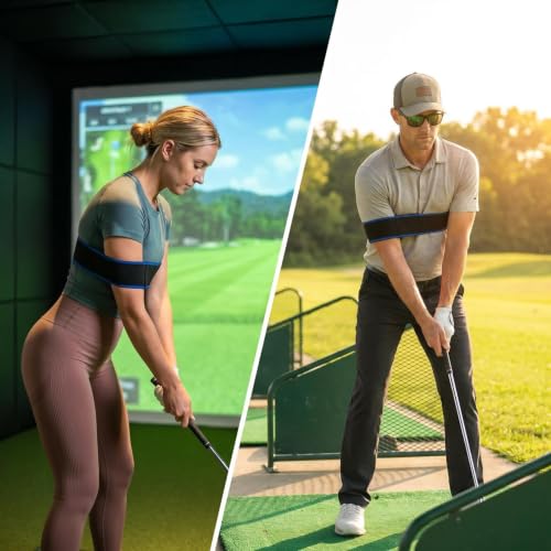 Golf Swing Trainer Arm Band Fixes Flying Elbow & Chicken Wing Adjustable Nylon