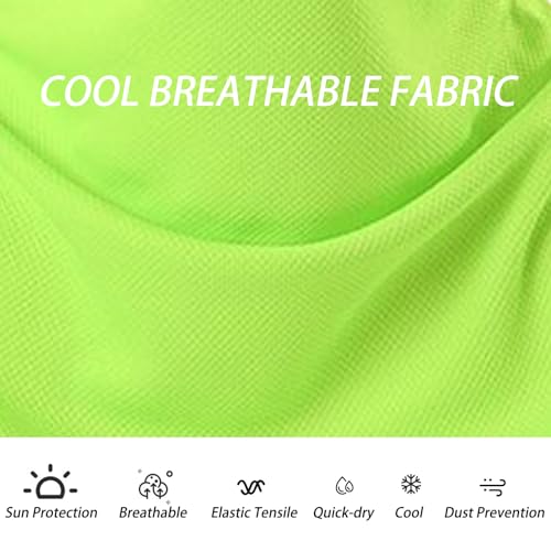 Summer Balaclava UV Protection Face Mask - Green Polyester