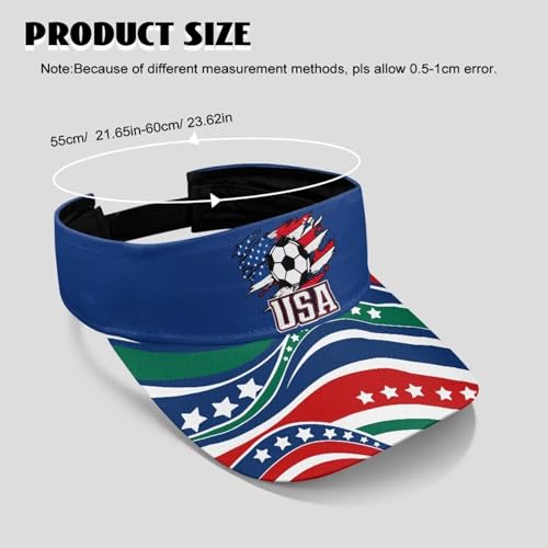 2026 World Cup Visor Hat - USA Soccer Fan UV Protection Cap