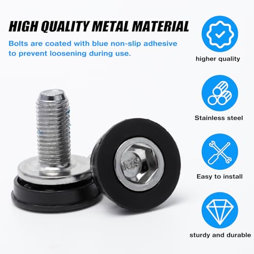 Bicycle Crank Arm Fixing Bolts - 6 Pcs M8 Crankset Screws