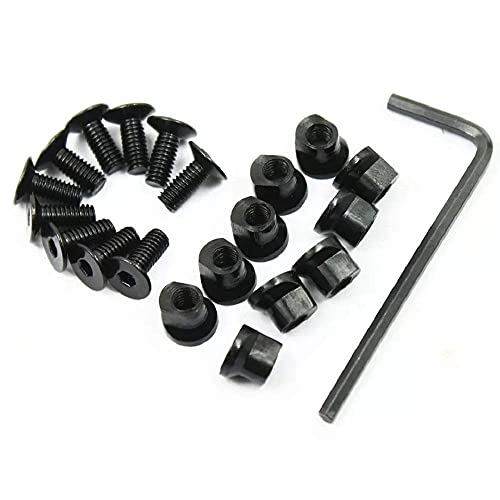 KeyMod Rail Screws Set - 12 Heavy Duty Steel Screws with Nuts