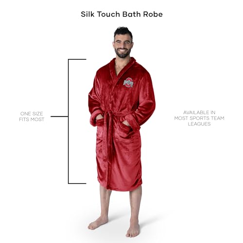 Silk Touch Bathrobe - Officially Licensed NCAA Ohio State Buckeyes - Large-X-Large