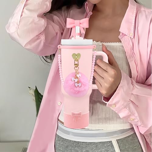 7-Piece Stanley Cup Accessories Set - Cherry Blossom