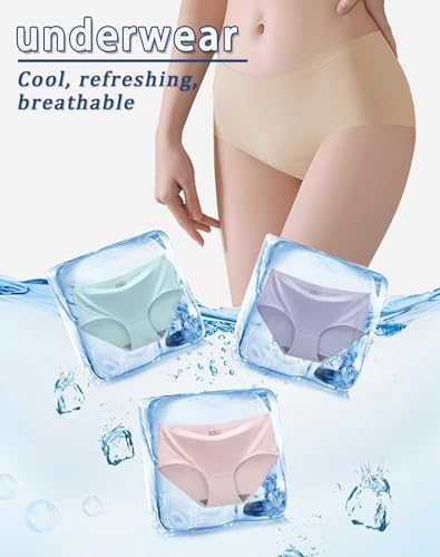 Teen Girls No Show Seamless Stretch Panties Multi-Pack - 11-12 Years / Pink White Blue Light Purple