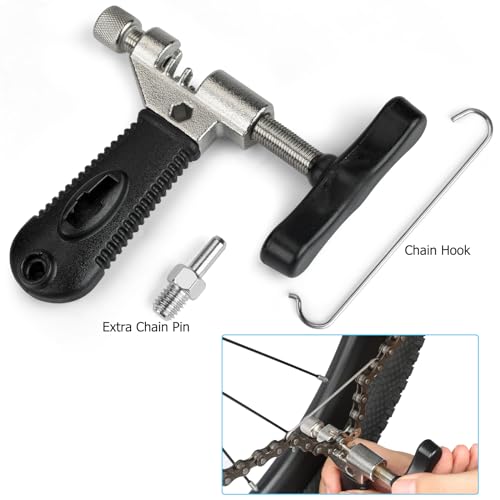 Bicycle Chain Breaker Tool with Chain Hook - 7 to 11 Speed