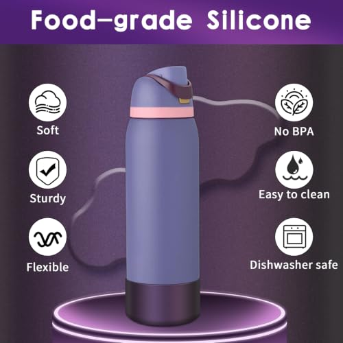 Chameleon Silicone Boot for Owala 24oz Water Bottle - Purple