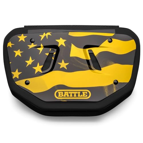 Battle Premium USA Football Back Plate - Youth & Adults with American Flag 2.0