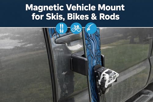 Heavy-Duty Magnetic Car Mount for Skis, Bikes & Fishing Rods