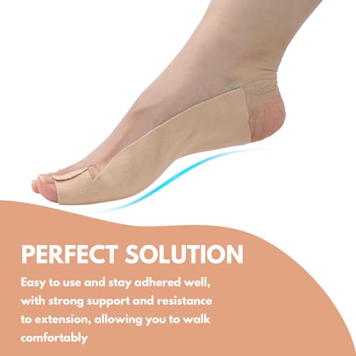 Kris-kikomy 10 Pack Turf Toe T-Straps 4x7.5 Inch Moleskin Splints for Big Toe Injuries