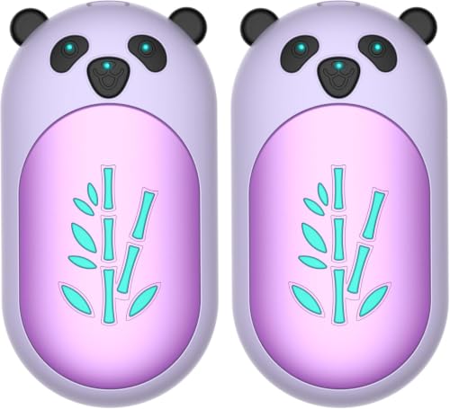 AaoLin Rechargeable Hand Warmers 2 Pack Purple - Long 20Hrs Portable Pocket Heaters for Outdoor Camping & Hunting
