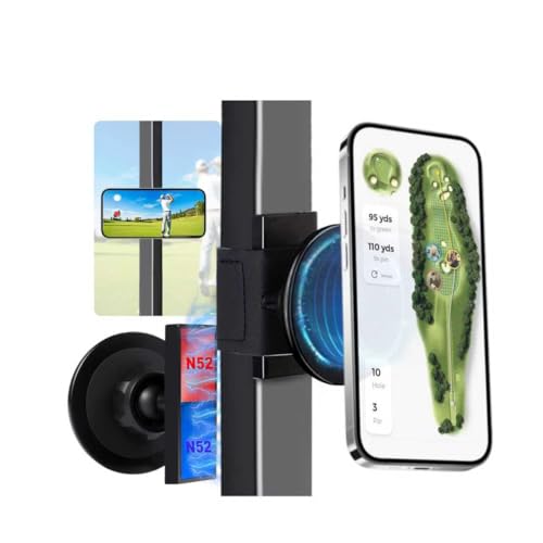 Magnetic Golf Cart Phone Holder for Magsafe & All Smartphones - EZGO/Club Car/Yamaha Compatible