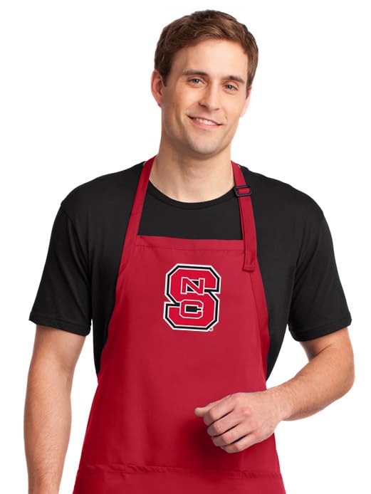NC State Wolfpack Apron - Adjustable Neck, 3 Pockets, 34.5 x 25 in