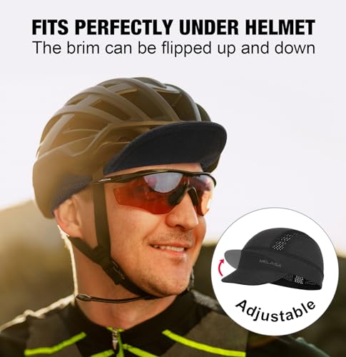 MELASA Breathable Cycling Cap - Lightweight Reversible Bike Helmet Liner