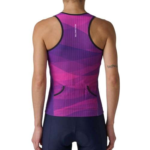 Womens Triathlon Singlet Top with Back Pockets - Racerback Performance