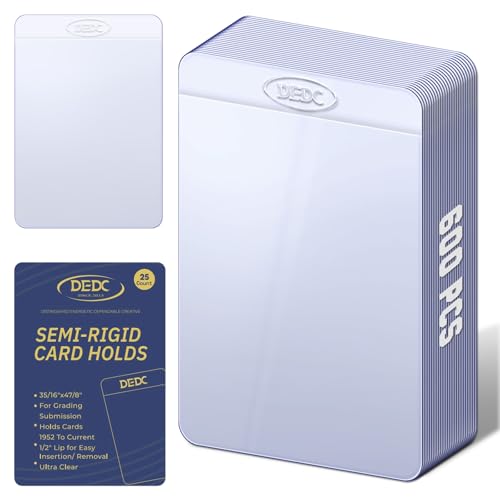 600PCS Semi Rigid Card Holders for Graded Trading Cards - PSA, BGS, SGC, CSG Protectors