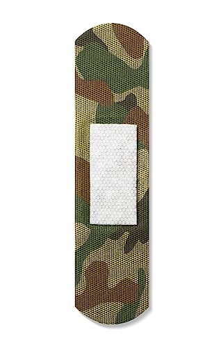 Green Camo Flex-Fabric Adhesive Bandages - 3/4" x 3" - 25 Count