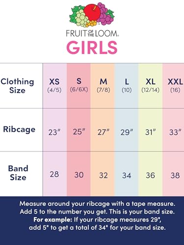 Fruit of the Loom Girls' Stay Dry Racerback Sports Bra - Medium, Stellar Orchid W Grey/Charcoal (2-Pack)