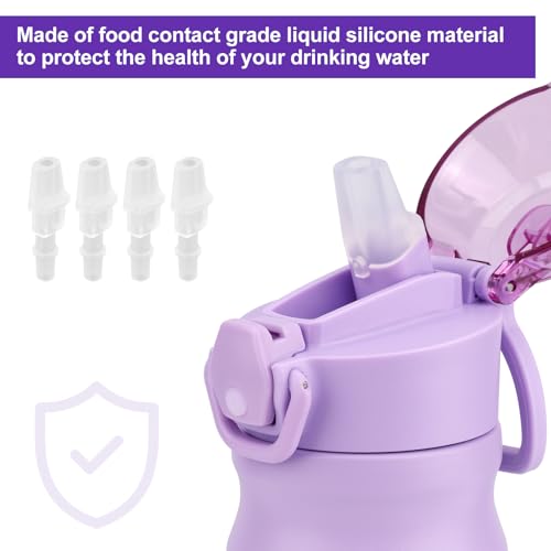 Water Bottle Mouthpiece Replacement - 4 Silicone Valves for BJPKPK 18oz & 25oz