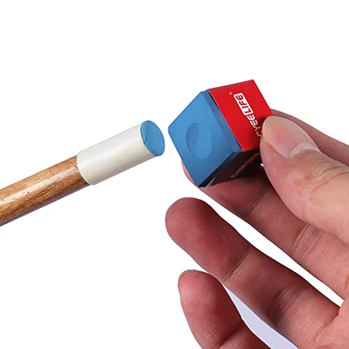 Billiard Chalk Set - 6pcs Blue Pool Table Accessories