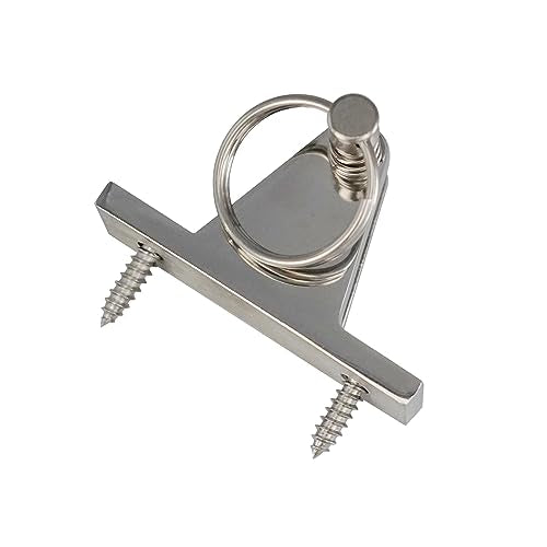 Stainless Steel Deck Hinges - 2 Pack with Quick Release Pin & Ring