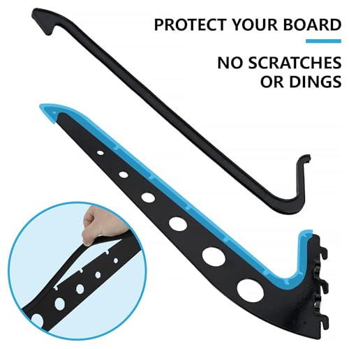 Adjustable Surfboard Rack Wall Mount - 4 Layer Black
