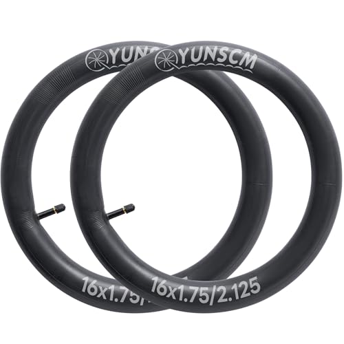 16" Premium Butyl Bike Tubes - 2-Pack, Compatible with 16x1.75-2.125