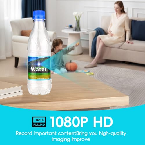Hidden Camera Bottle - Mini Camera - Wireless Nanny Cam - Full HD - Indoor Home Security-No WiFi