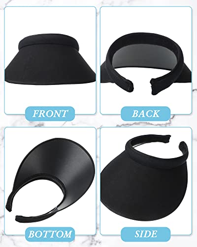 Geyoga 3 Pcs Sun Visor for Women Sports Hat - One Size in Black Navy Blue White