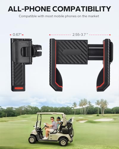 360° Rotating Magnetic Golf Cart Phone Holder - Red