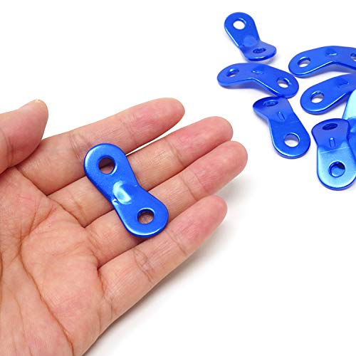 Aluminum Alloy Tent Rope Tensioners - 12 Pack, Blue