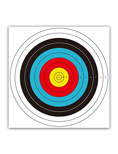 30pcs Archery Targets Paper for Backyard Shooting 40cm 10 Ring Bow & Arrow