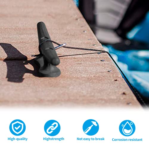Nylon Boat Dock Cleats - 6 Inch Heavy Duty Marine Rope Tie-Downs - 4 Pack