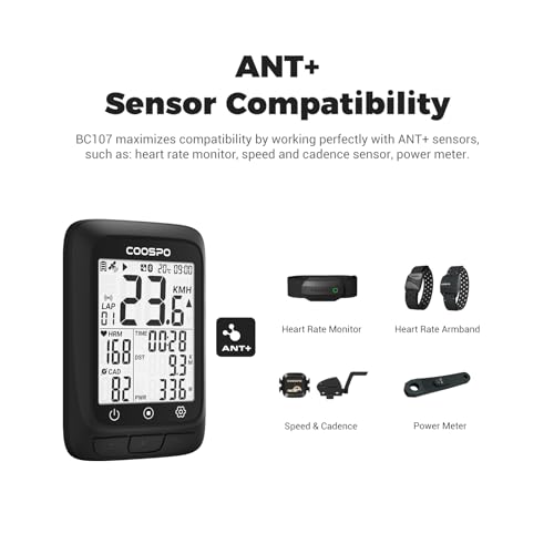GPS Bike Computer with ANT+ Connectivity - BC107-A