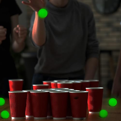 Glow in the Dark Table Tennis Balls - 12 Pack Green