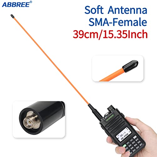 GMRS Antenna 15.3-Inch Whip SMA-Female for Baofeng Radios - Orange