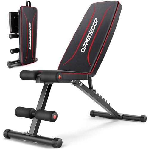 Adjustable Weight Bench for Home Gym - 660LBS Capacity, Black